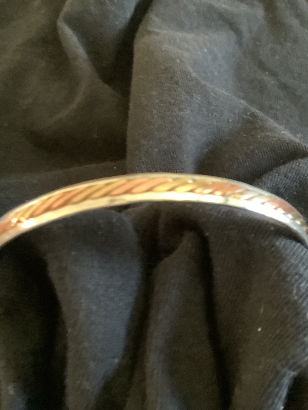 Sterling and Copper Cuff Bracelet - Picture 2 of 3